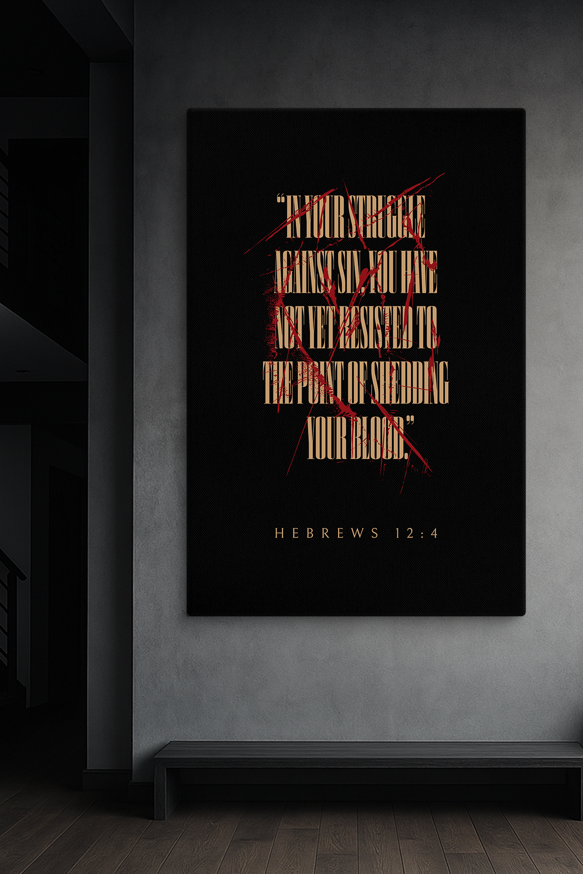 HEBREWS 12:4 Canvas